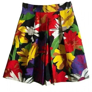 See By Chloe Floral Print Pleated A-Line Textured Structured Preppy Designer 2